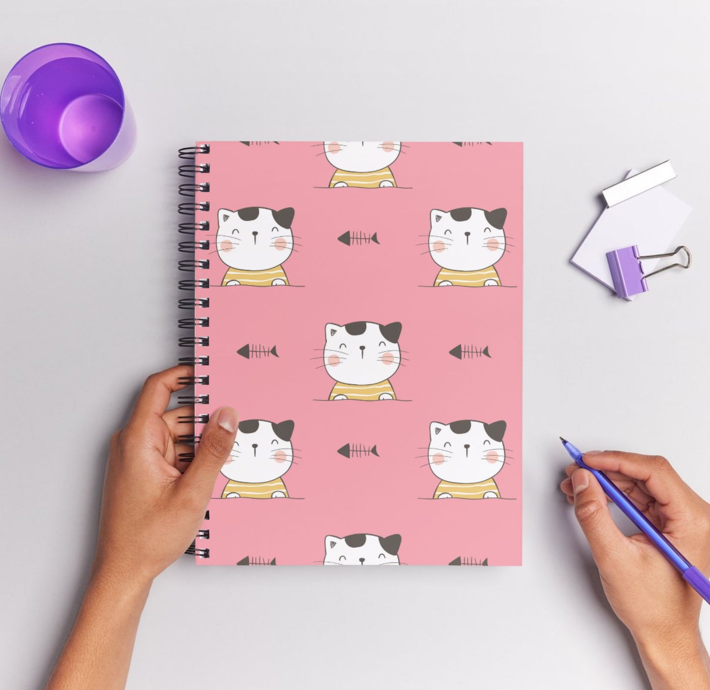 Cute Cat Print 50 Pages Notebook