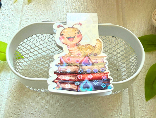 Bookworm Holographic Magnetic Bookmark