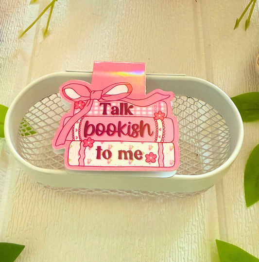 "Talk Bookish To Me" Holographic Magnetic Bookmark