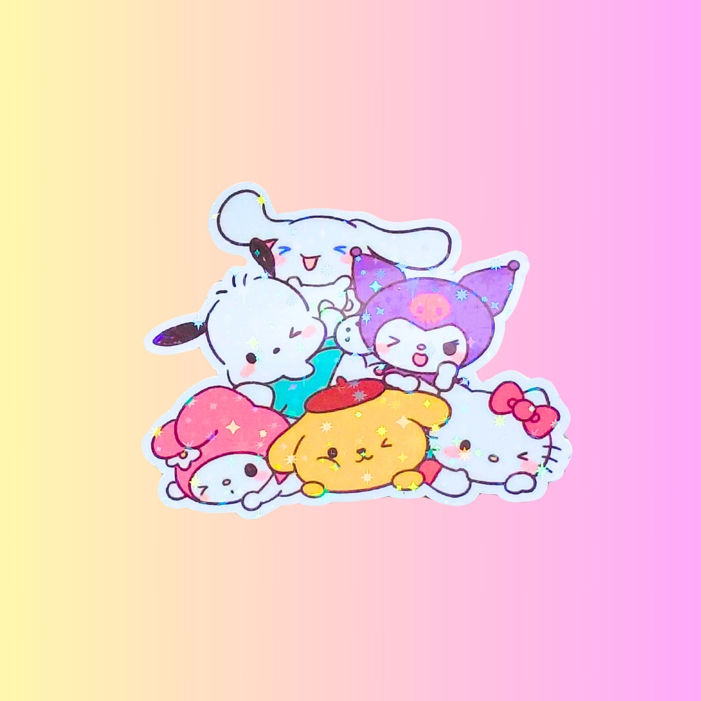 Kuromi Holographic 3inch Glossy Water Proof Vinyl Sticker Great for Water Bottles, Journals, Laptops, Phones