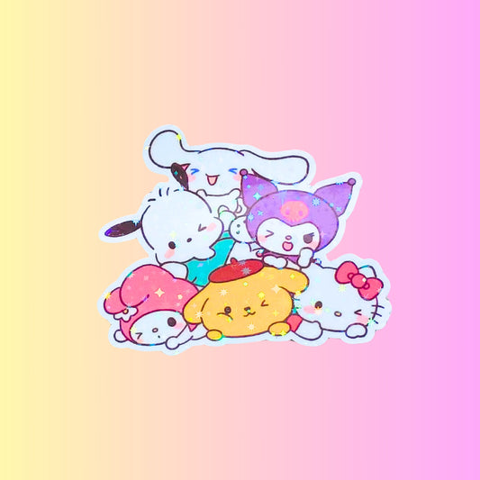 Kuromi Holographic 3inch Glossy Water Proof Vinyl Sticker Great for Water Bottles, Journals, Laptops, Phones