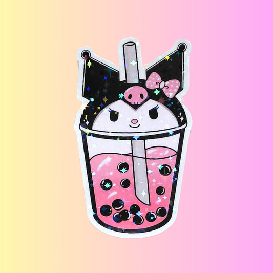 Kuromi Holographic 3inch Glossy Water Proof Vinyl Sticker Great for Water Bottles, Journals, Laptops, Phones