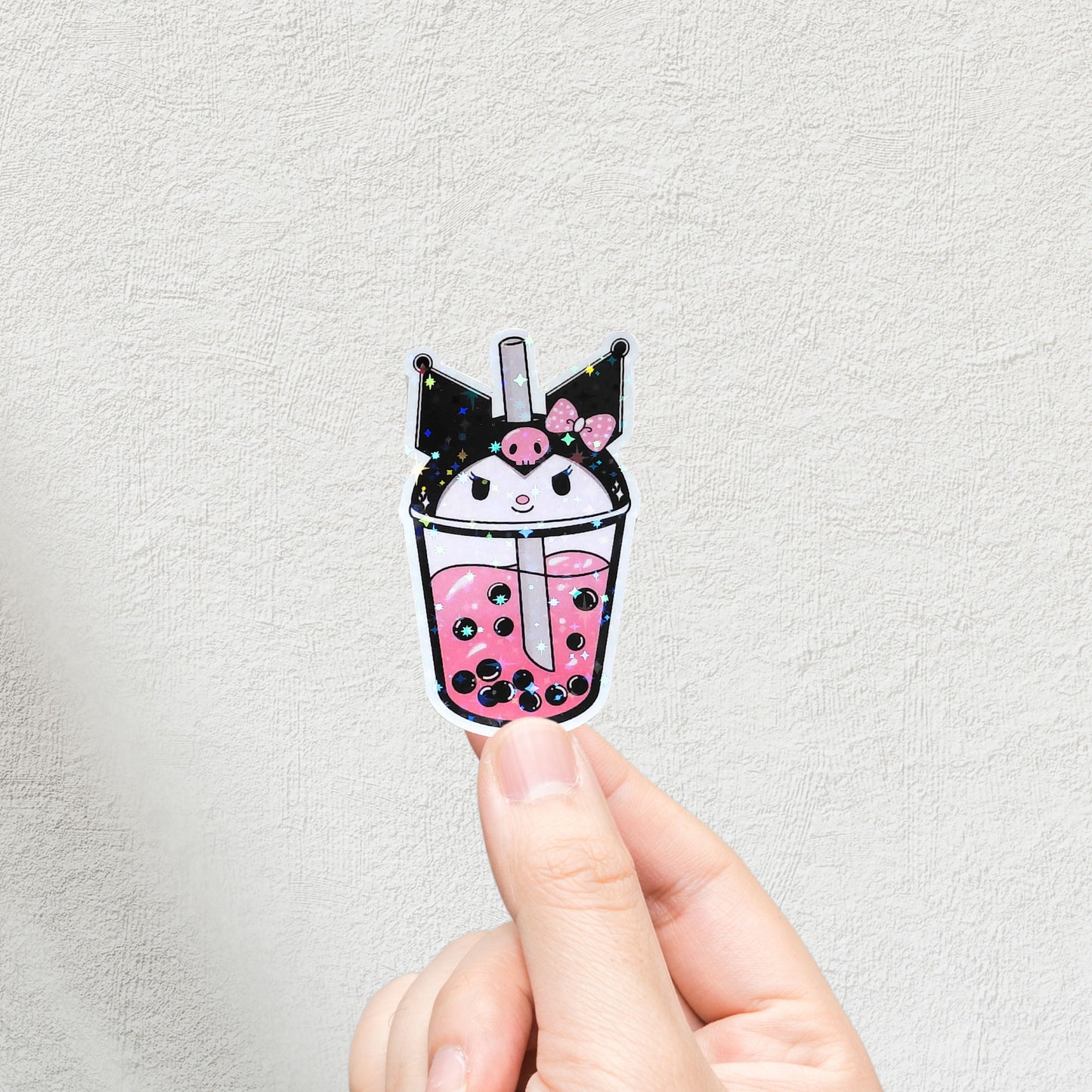 Kuromi Holographic 3inch Glossy Water Proof Vinyl Sticker Great for Water Bottles, Journals, Laptops, Phones