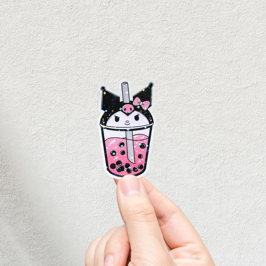 Kuromi Holographic 3inch Glossy Water Proof Vinyl Sticker Great for Water Bottles, Journals, Laptops, Phones