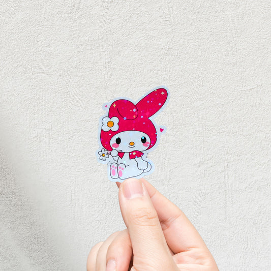 Melody Holographic 3inch Glossy Water Proof Vinyl Sticker Great for Water Bottles, Journals, Laptops, Phones