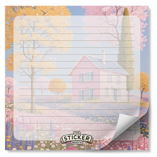 Pretty House Memo Pad 50 Pages