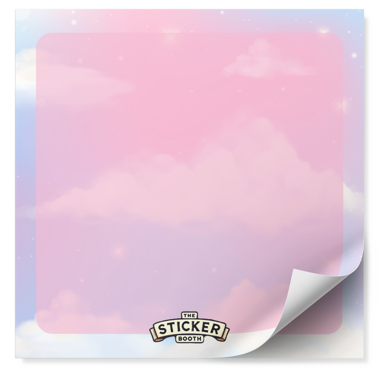 Blue and Pink Sky Memo Pad 50 Pages