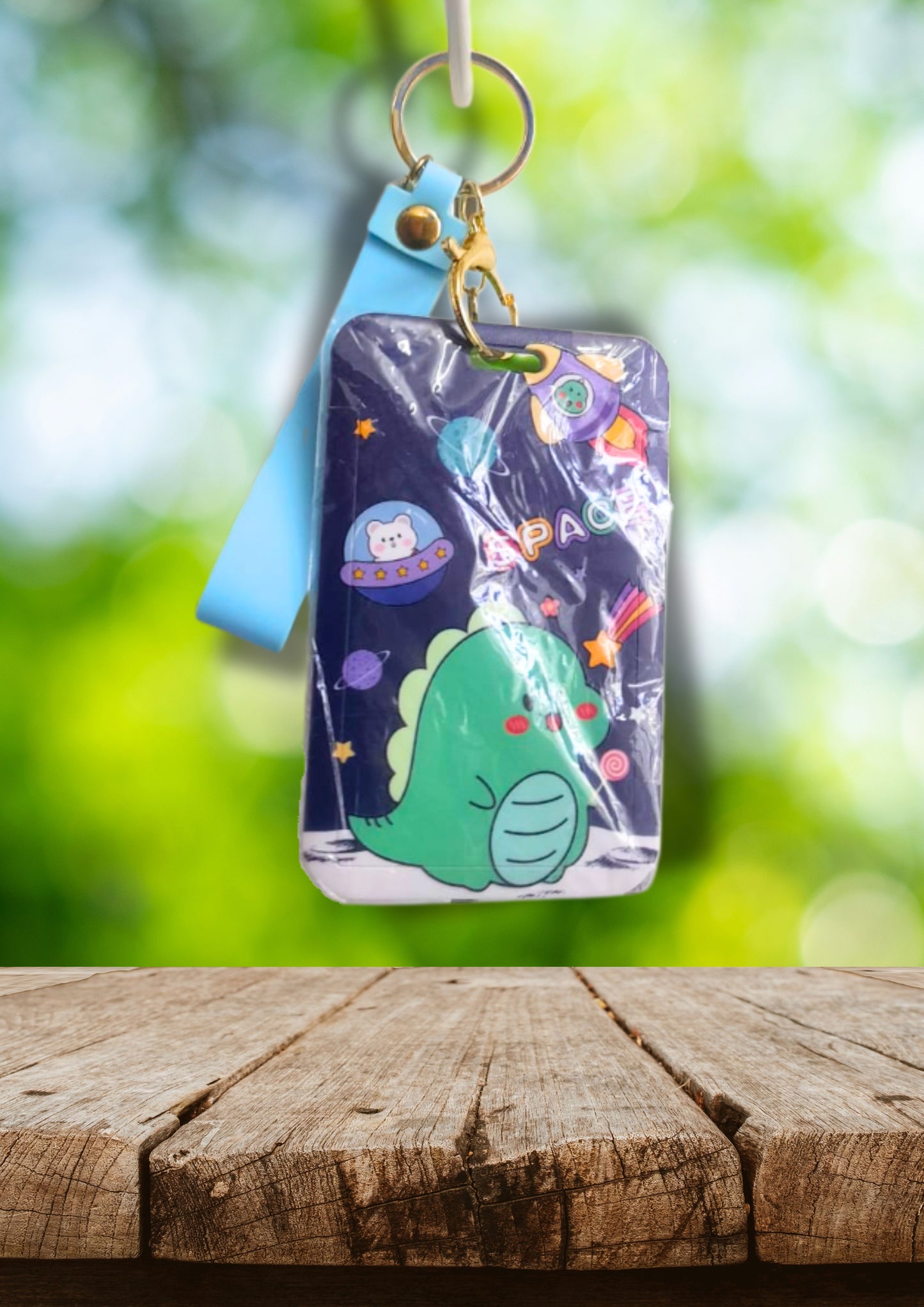 Little Dino Keychain with Removable Name Tag Card