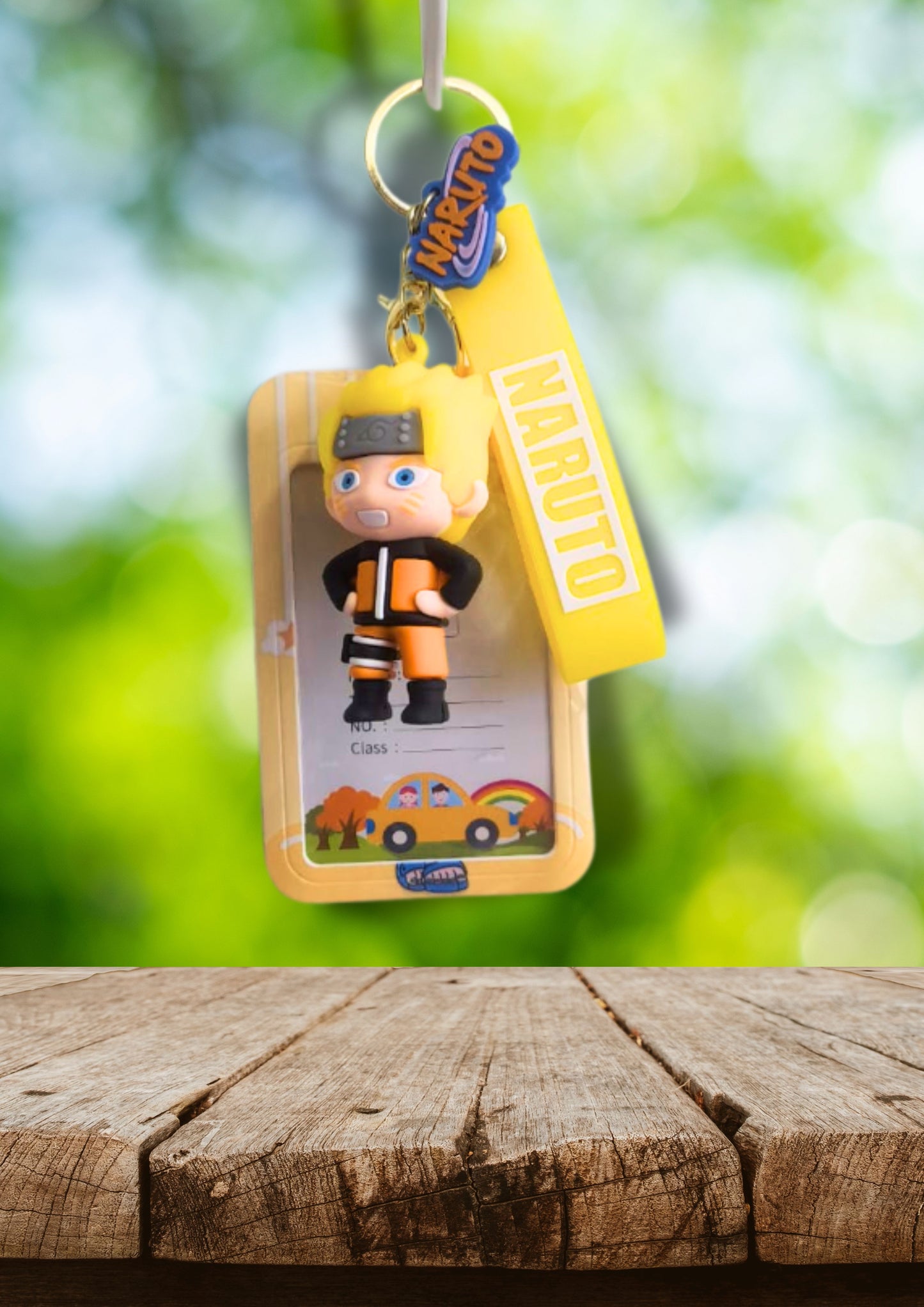 Naruto Keychain with Removable Name Tag Card