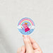 Pepa Pig Holographic 3inch Glossy Water Proof Vinyl Sticker Great for Water Bottles, Journals, Laptops, Phones